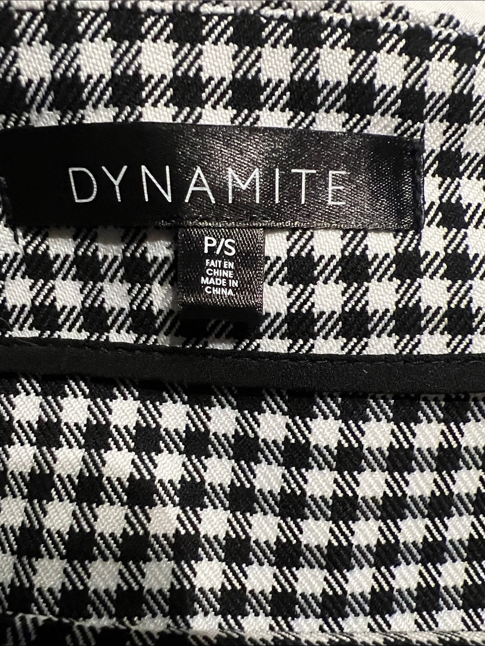 Dynamite Black & White Gingham Mini Skirt - Picture 3 of 3